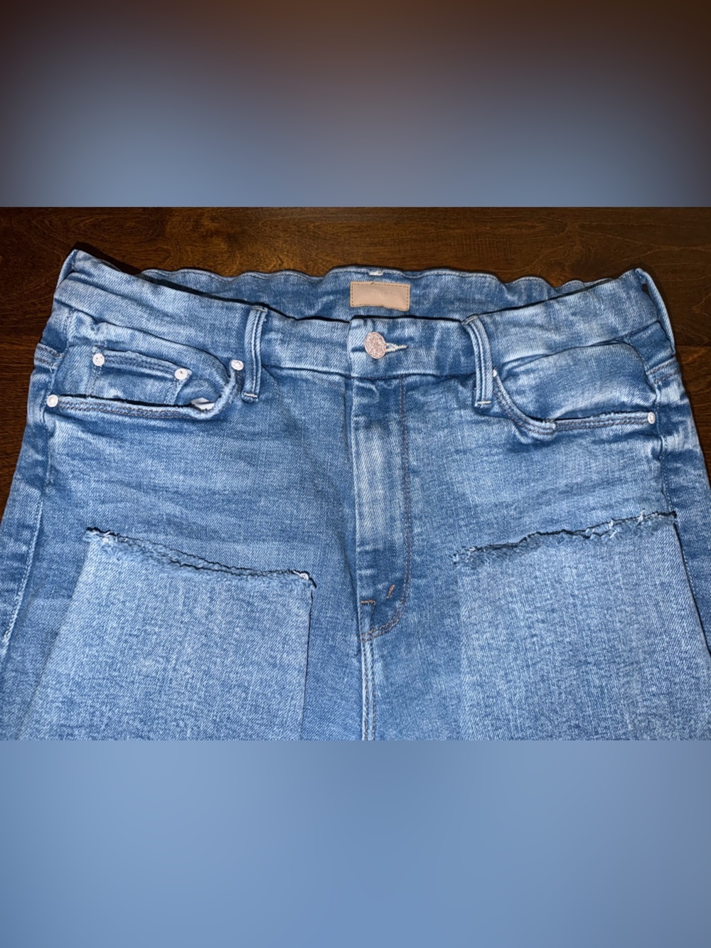 Mother Jeans Women's High Waisted Looker Ankle Fray Jeans Deep Breaths Size 32 - Picture 4 of 13